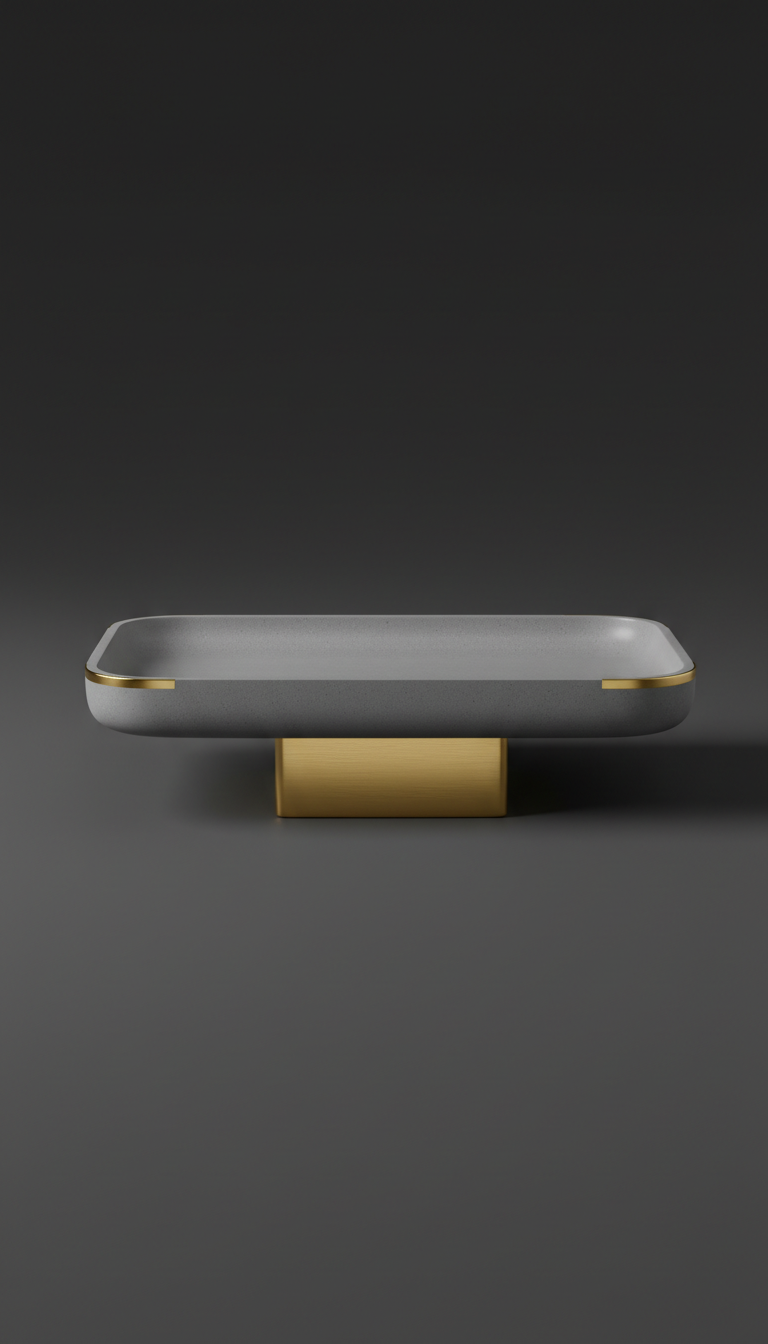 Minimalist Valet Tray with Gold Edge