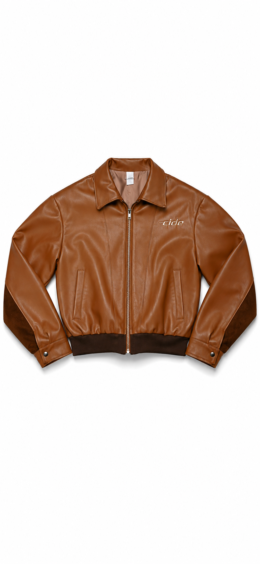 -cide brown leather jacket 1/1