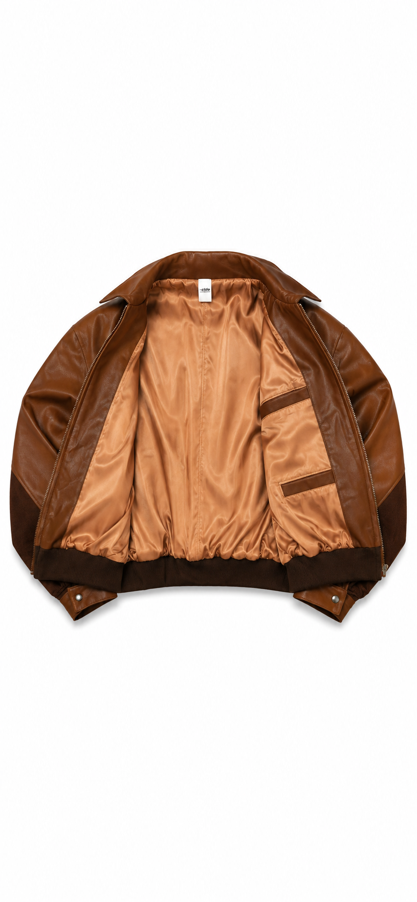 -cide brown leather jacket 1/1