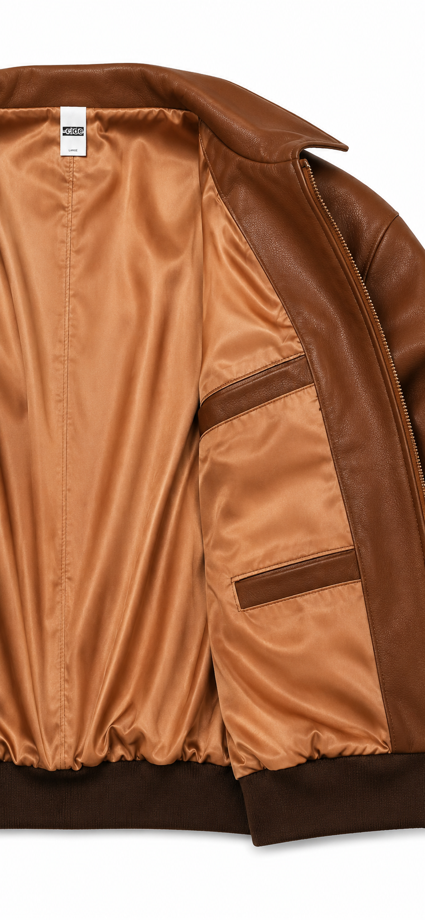 -cide brown leather jacket 1/1