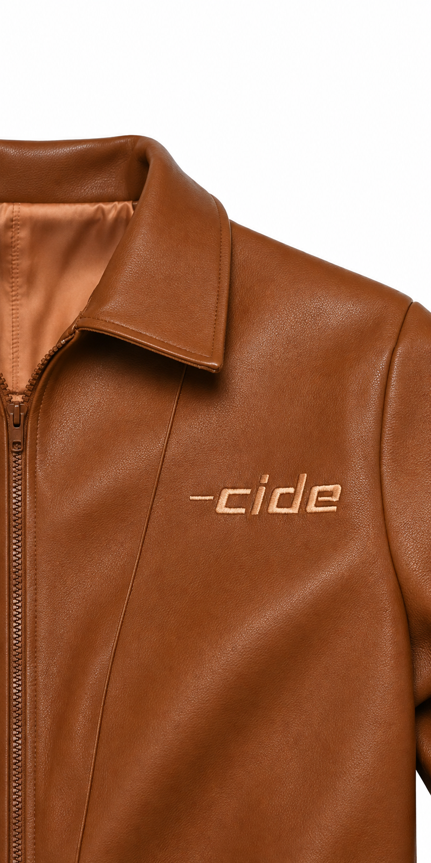 -cide brown leather jacket 1/1